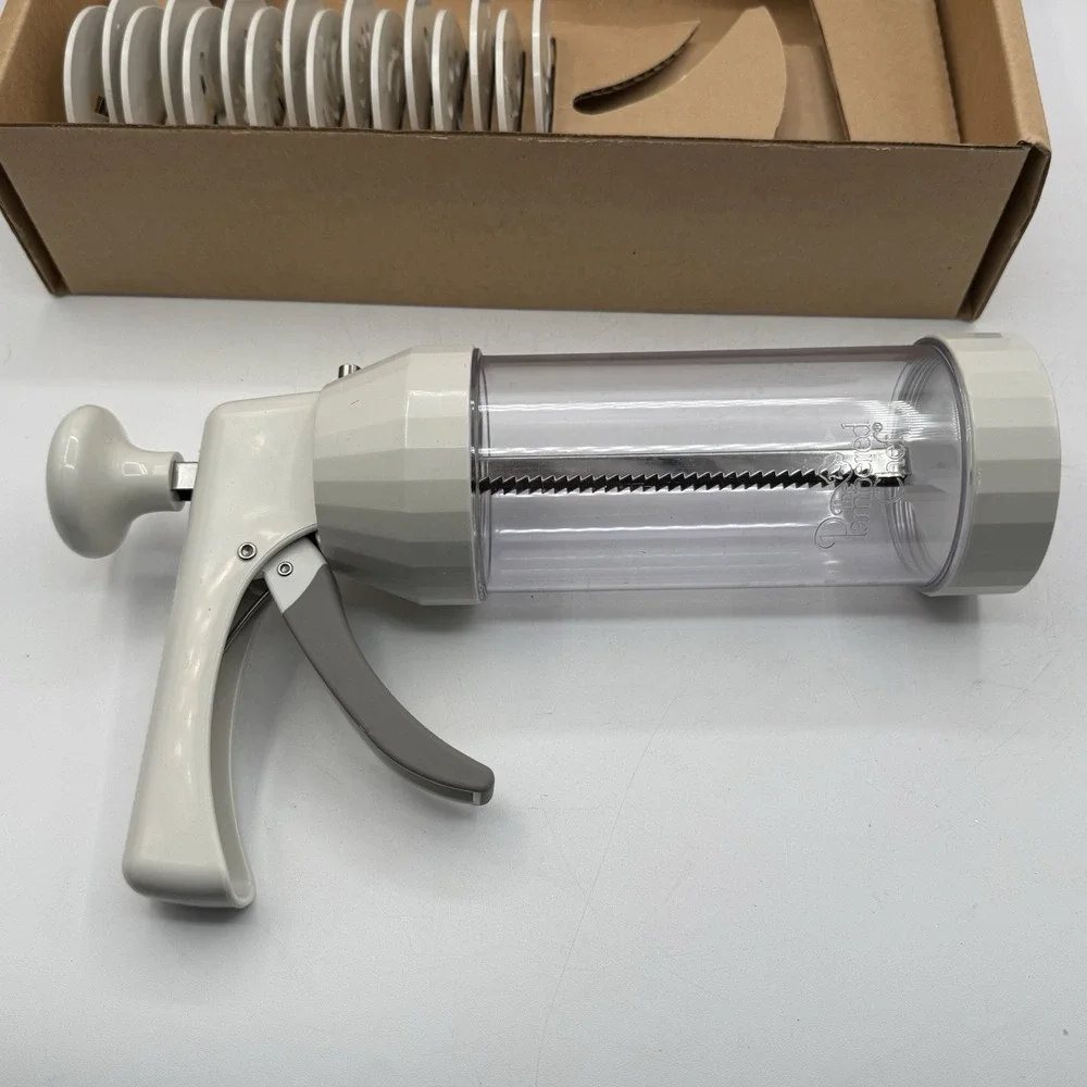 Retired Pampered Chef Cookie Press W/16 Disc Patterns Complete‎ Model 1525 EUC